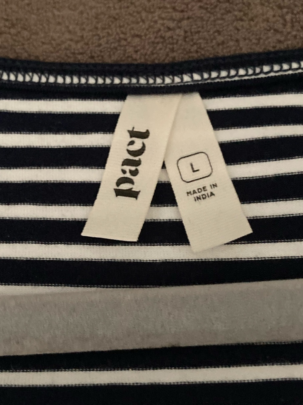Pact Womens Navy and White Stripe Wrap-Style Dress - Picture 3 of 8